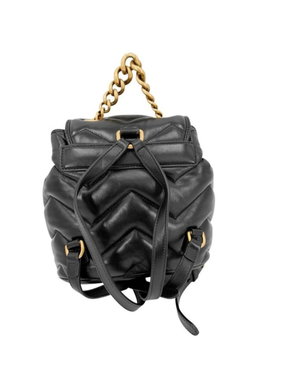 Gucci GG Marmont Quilted Backpack Leather Black - Picture 2 of 8